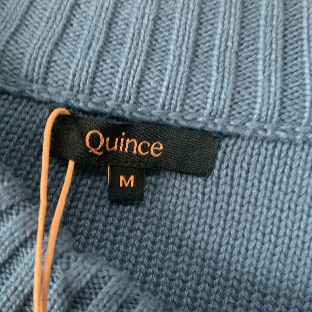 Quince Blue Cardigan with Button Accents - Picture 2 of 4